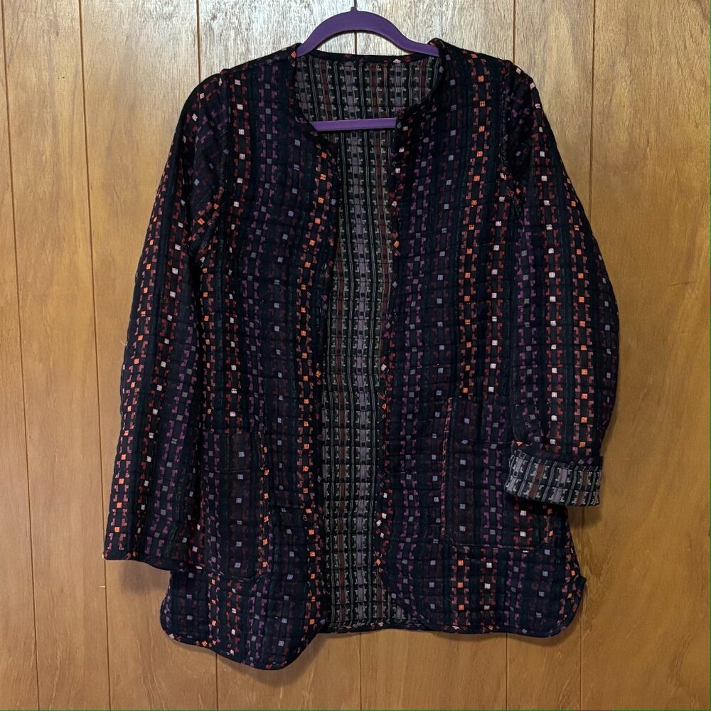 Ace & Jig Quilted Jacket - Fully Reversible! Mardi Gras + Calico textiles